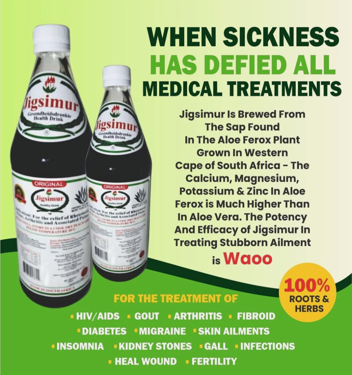 JIGSIMUR BITTER HEALTH DRINK 750ML UK Stock. We Are One Of The Ambassadors.