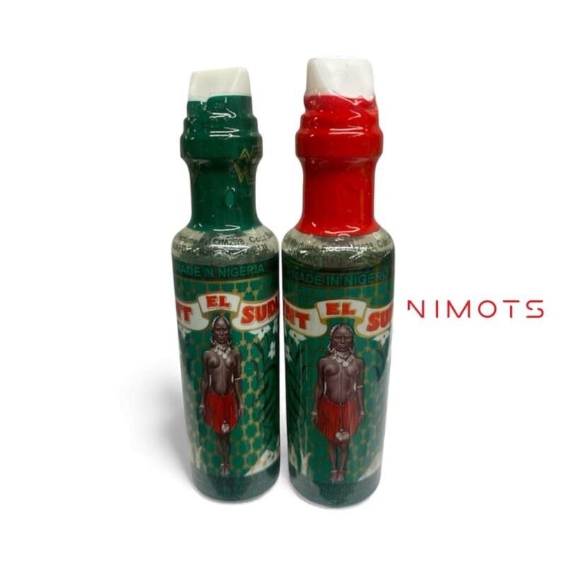 Bint El-Sudan Spiritual Perfume Oil 12ml green and red cap bottles