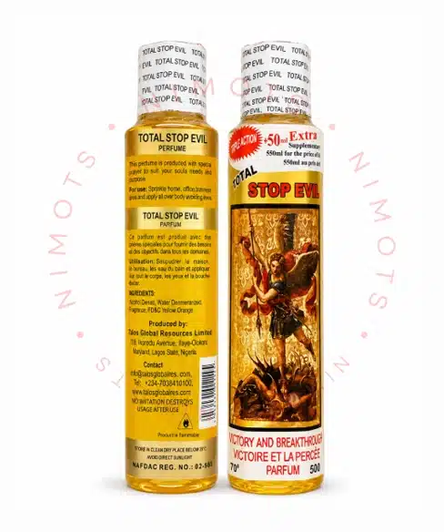Stop Evil Spiritual Perfume 250ml and 550ml bottles